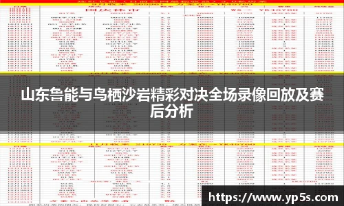 山东鲁能与鸟栖沙岩精彩对决全场录像回放及赛后分析